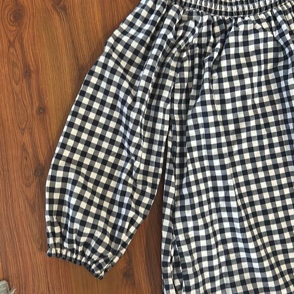 Abercrombie & Fitch vintage dark navy white gingham tunic top. Mini dress s - Picture 4 of 4